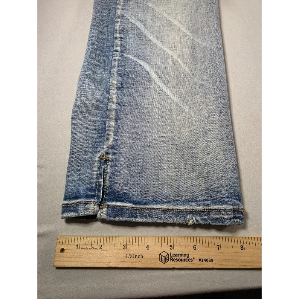 Industrial Indigo Masonry Dnm Distressed Light Wash Straight Jeans Mens 38x36